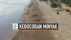 Pertamina memberdayakan warga membersihkan gumpalan minyak mentah dan lumpur akibat terjadinya kebocoran Migas di laut. Warga membersihkan gumpalan minyak di Pantai Pakis.