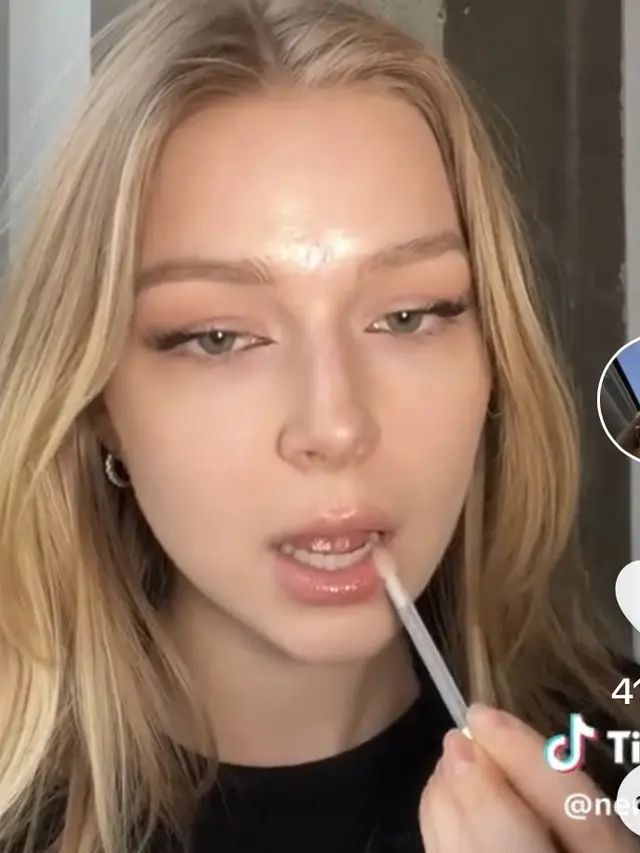 Pengguna TikTok aplikasikan makeup tired look. Dok. TikTok @nerulera