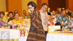 Menkeu Sri Mulyani Indrawati hadiri acara penetapan nama Gedung Utama Kantor Pusat DJP, Jakarta, Kamis (19/1). Mantan Menkeu Mar'ie Muhammad meninggal pada 11 Desember 2016 lalu. (Liputan6.com/Immanuel Antonius)