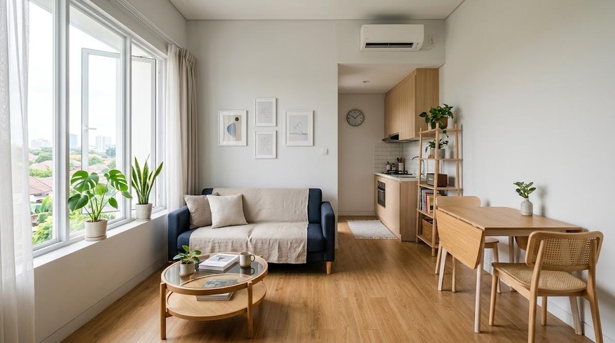 Ide Menata Ruangan Sempit dengan Furnitur Minimalis/AI Generated
