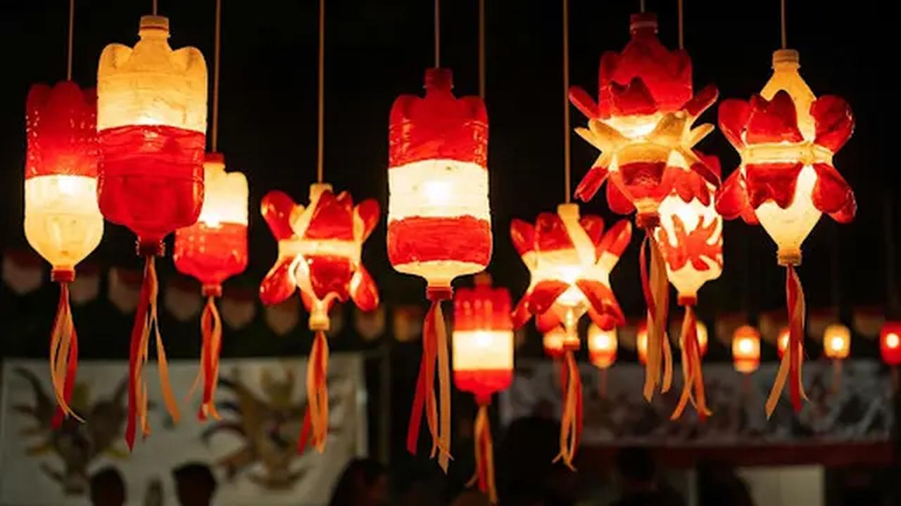 Lampu Gantung Daur Ulang/Dekorasi 17 Agustus 11 (Sumber: gemini.com)