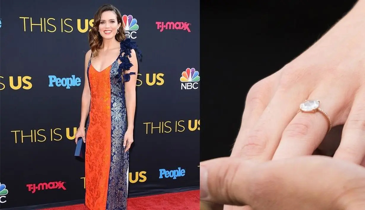 Mandy Moore bertunagan pada bulan September 2017 lalu dengan Taylor Goldsmith setelah dua tahun berkencan. (Getty/Cosmopolitan)