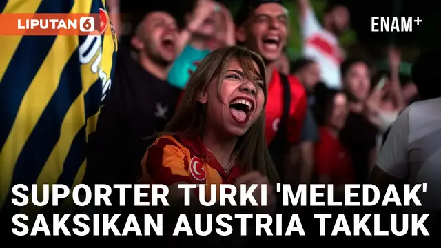 Di Istanbul, Suporter Sambut Meriah Kemenangan Turki atas Austria