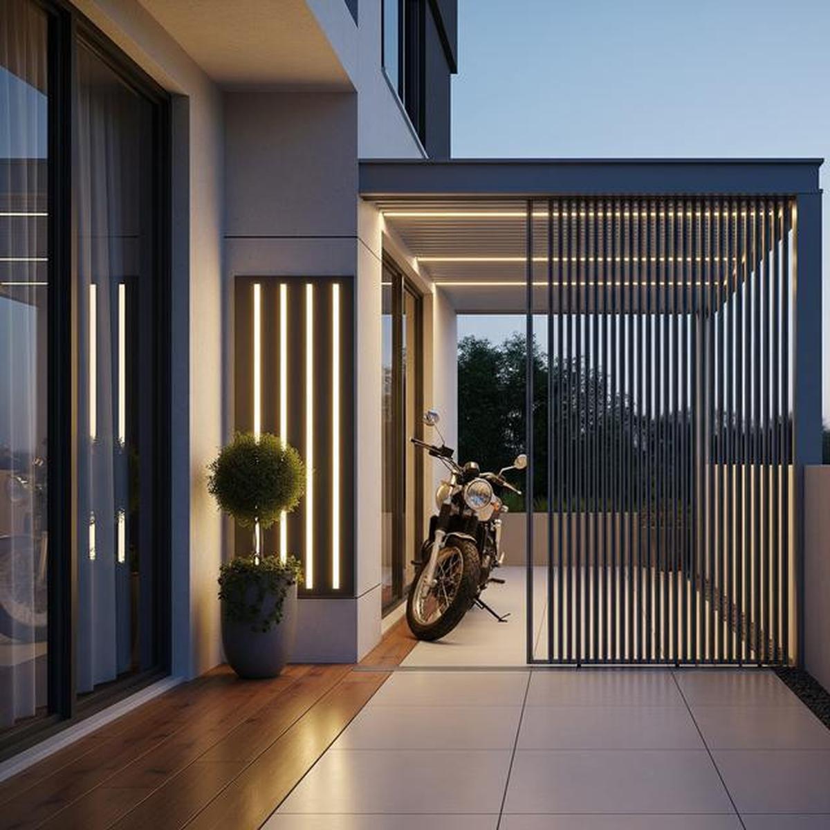 7 Desain Teras Rumah Sempit Tapi Tetap Muat Motor, Gaya Minimalis yang Tetap Praktis
