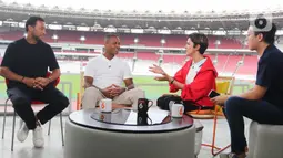 Dengan bantuan para asisten, Patrick Kluivert ingin membahagiakan suporter Skuad Garuda yang sudah memberikan dukungan penuh kepada timnas Indonesia. (Liputan6.com/Herman Zakharia)