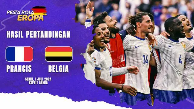 VIDEO: Gol Bunuh Diri Bek Belgia Bawa Prancis Lolos ke Perempat Final Euro 2024