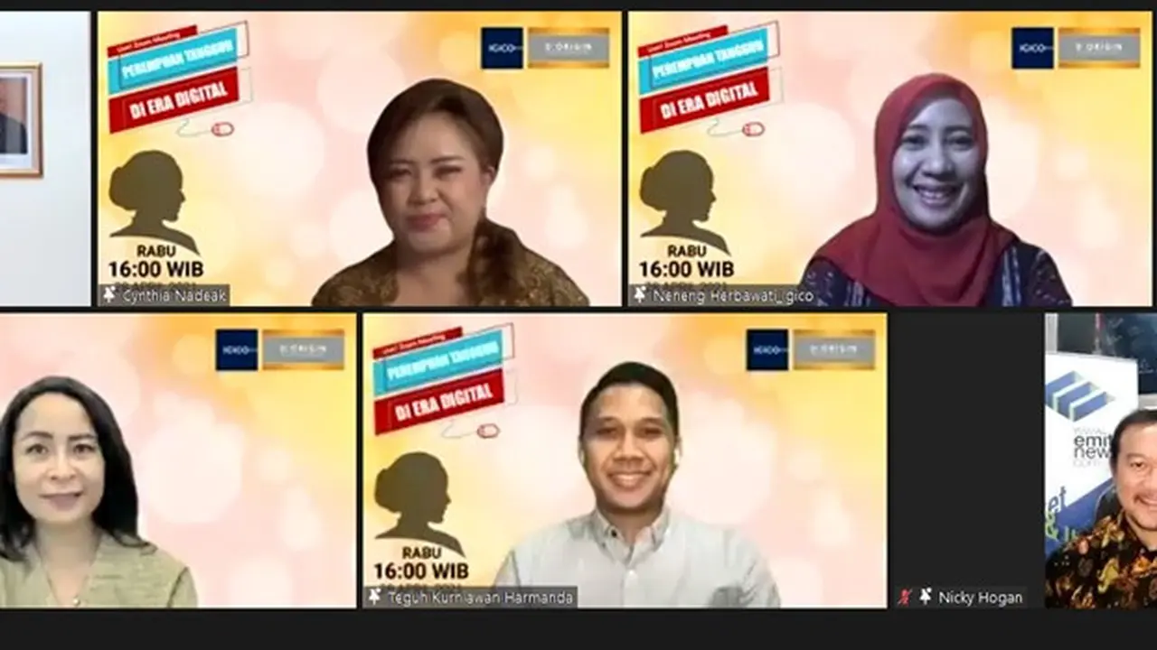 ebinar yang digelar IGICO Advisory dan D'ORIGIN Financial & Business Advisory dalam rangka peringatan Hari Kartini, bertema “Perempuan Tangguh di Era Digital.”