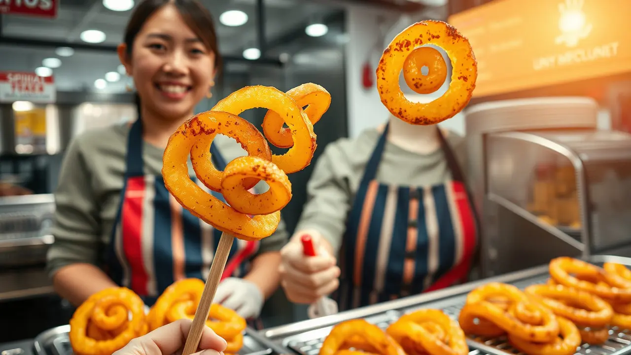 tips menggoreng kentang spiral agar renyah