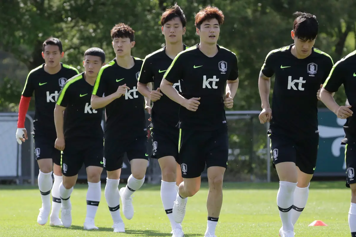Intip Latihan Skuat Korea Selatan Jelang Piala Dunia 2018