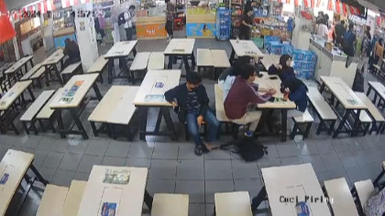 Terekam CCTV, Aksi Pria Maling Tas di Kantin Kampus Ini Curi Perhatian