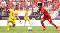 Timnas Myanmar (merah) mengalahkan Brunei 6-0 pada laga Grup A SEA Games 2017 di UiTM Stadium, Shah Alam, Jumat (18/8/2017). (Twitter)