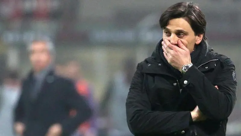 Pelatih AC Milan Vincenzo Montella