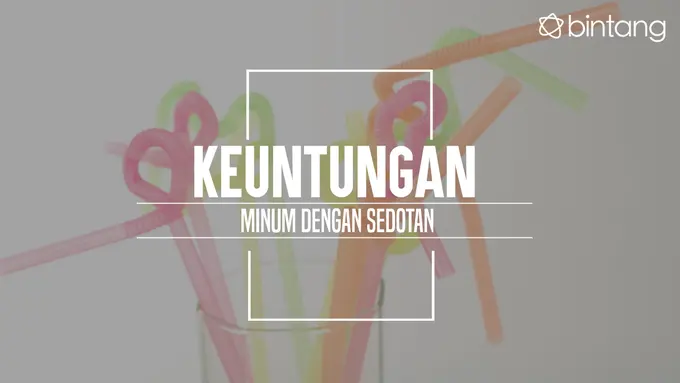 Ini keuntungan kalau kamu minum pakai sedotan. (Foto: Daniel Kampua, Digital Imaging: Nurman Abdul Hakim/Bintang.com)
