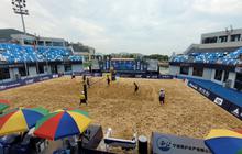 FOTO: Jatuh Bangun Tim Voli Pantai Putra Indonesia Tekuk Selandia Baru dan Lolos Semifinal AVC Beach Volleyball Continental Cup