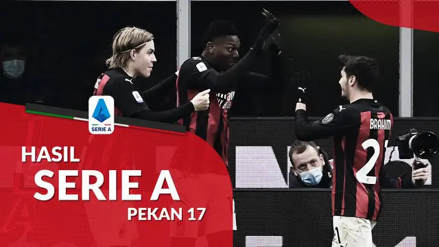 MOTION GRAFIS: Hasil Liga Italia Pekan 17, AC Milan Bungkam Torino di San Siro