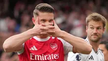 Viktor Gyokeres terus menunjukkan ketajamannya bersama Arsenal. Tanpa banyak sorotan, striker asal Swedia itu kini sudah mengoleksi 20 gol di semua kompetisi pada musim debutnya. (AP Photo/Kin Cheung)