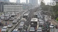 Gambaran padatnya lalu lintas Jakarta. (Angga Yuniar/Liputan6.com)