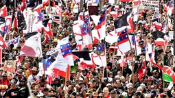 RUU yang diusulkan Partai Libertarian Act itu memuat perubahan penafsiran undang-undang perjanjian Selandia Baru antara suku Maori dengan Kerajaan Inggris. (Sanka Vidanagama/AFP)