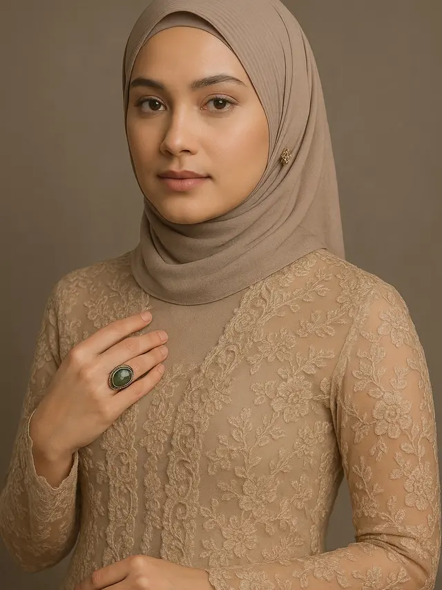 7 Inspirasi Padu Padan Hijab dengan Kebaya Klasik, Lengkap dengan Cincin & Aksesori Elegan