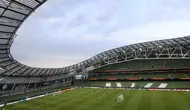 Tim Bayer Leverkusen melakukan latihan jelang final Liga Europa 2023/2024 melawan Atalanta di Dublin Arena, Dublin, Irlandia, Rabu (22/05/2024). (AP Photo/Peter Morrison)