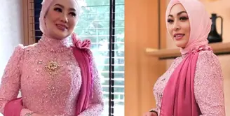 Berbeda saat momen lamaran, Reza Artamevia dan Angelina Sondakh memakai baju seragam untuk momen pengajian-siraman Aaliyah Massaid. [@rezaartameviaofficial/@angelinasondakh09].