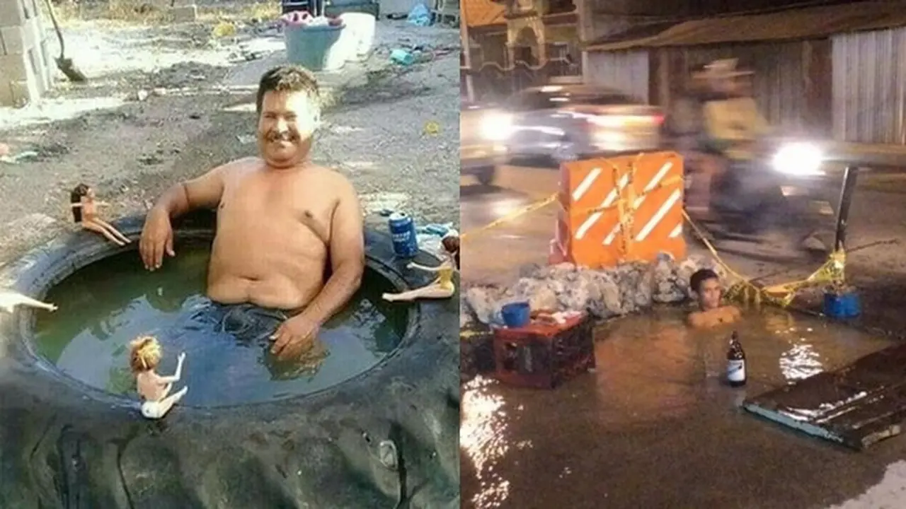 6 Potret Jacuzzi Low Budget Ini Absurd, Tempat Nyeleneh Untuk Santai