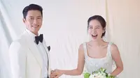 Foto pernikahan Hyun Bin - Son Ye Jin. (VAST Entertainment dan MSTeam via Soompi)