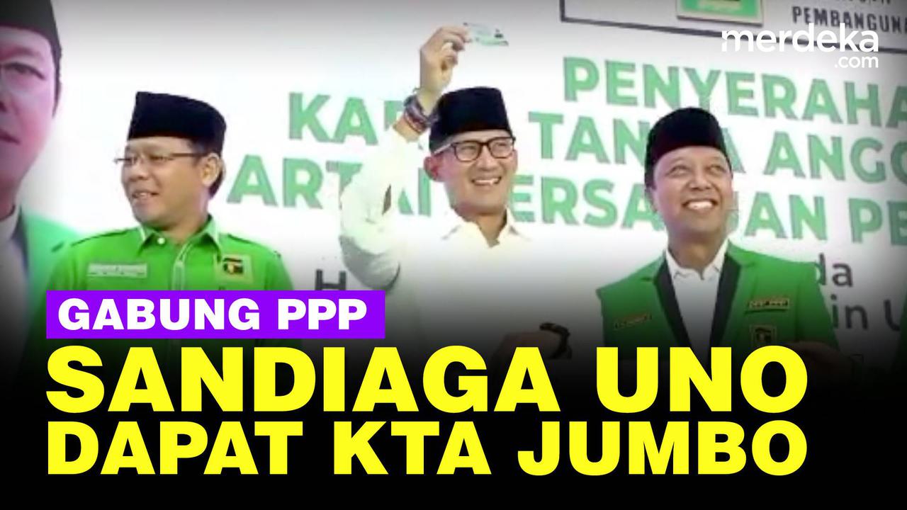 VIDEO: Sandiaga Uno Resmi Gabung PPP, Langsung Angkat KTA Jumbo