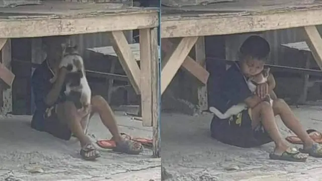 6 Foto Ini Jadi Bukti Cinta Tulus Anak Kecil ke Kucing