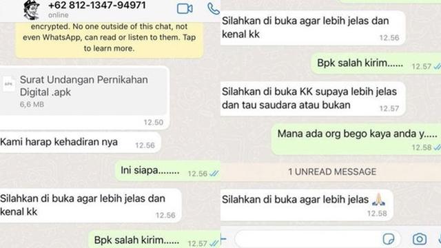 6 Chat Penipu Ingin Curi Data Pribadi, Modus Terbaru Undangan Nikah