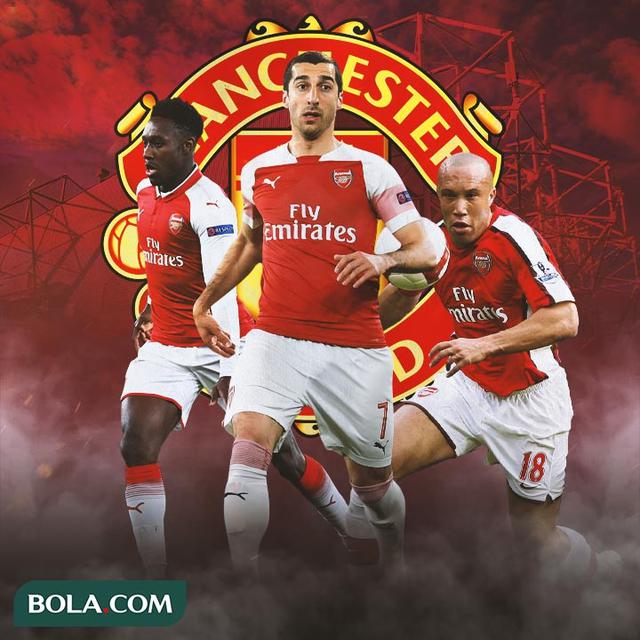 Ilustrasi - Danny Welbeck, Henrikh Mkhitaryan, Mikael Silvestre
