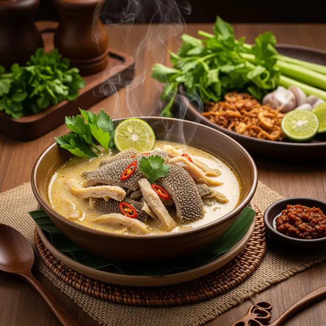 Cara Membuat Soto Babat Kuah Santan (Image by Gemini AI)