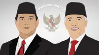 Ilustrasi Prabowo-Hatta  (Liputan6.com/Johan Fatzry)