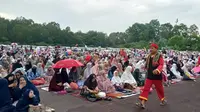 Sempat Diguyur Hujan, Sholat Lebaran Idul Fitri di Batam Berlangsung Khidmat