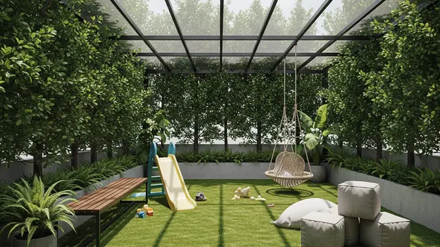 Konsep Desain Teras Rumah Tropis Dikelilingi Tanaman Rindang