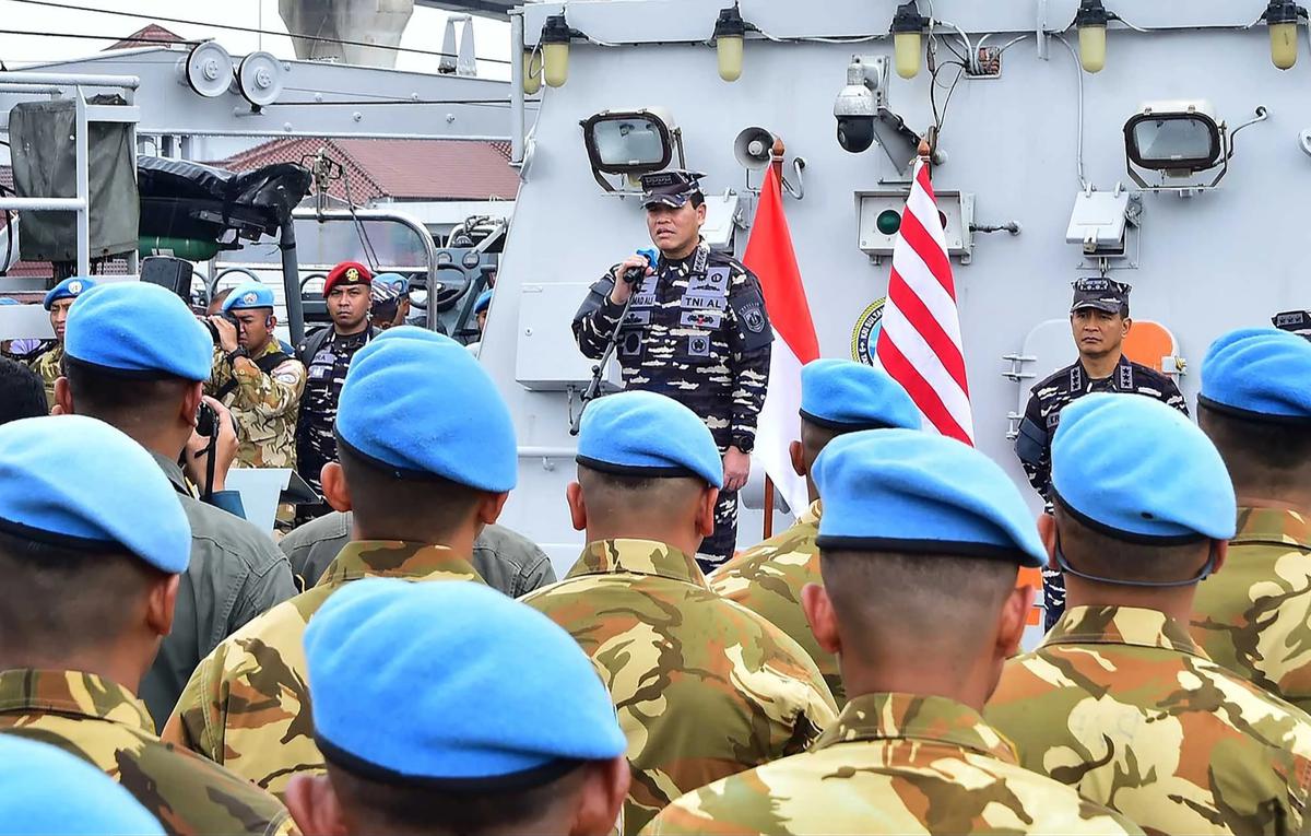 FOTO: 120 Prajurit TNI AL Kembali ke Tanah Air Usai Misi Perdamaian PBB di Lebanon