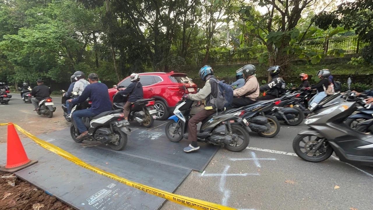 Dishub DKI Rekayasa Lalu Lintas Imbas Jalan Amblas di Lenteng Agung, Ini Rutenya