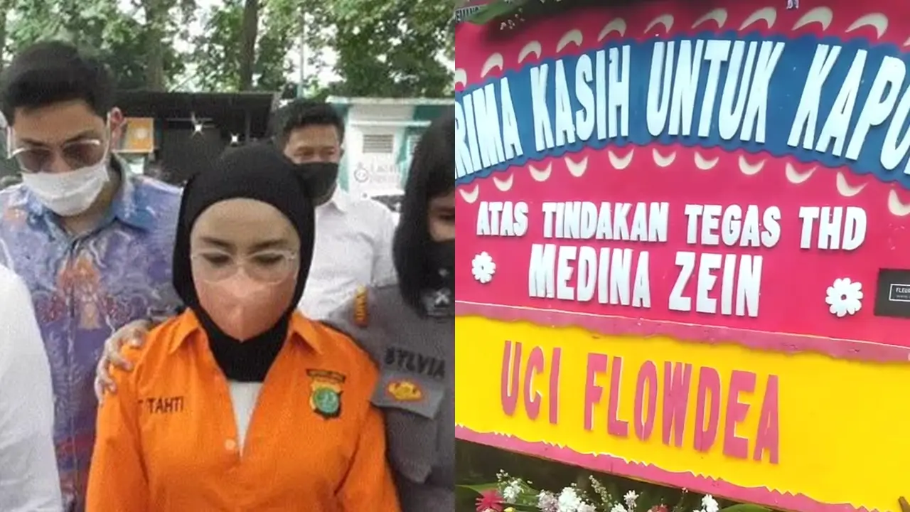 Karangan Bunga dari Korban Medina Zein