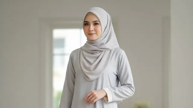 Model Gamis Minimalis untuk Pengajian (Image by Gemini AI)
