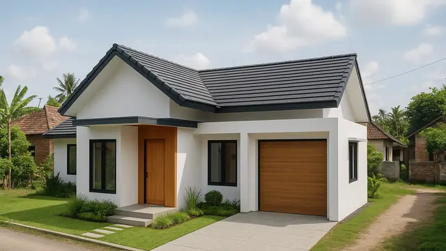Ide Rumah Minimalis Letter L di Kampung