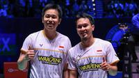 Ganda putra Indonesia, Mohammad Ahsan/Hendra Setiawan lolos ke final All England 2023. (PBSI)