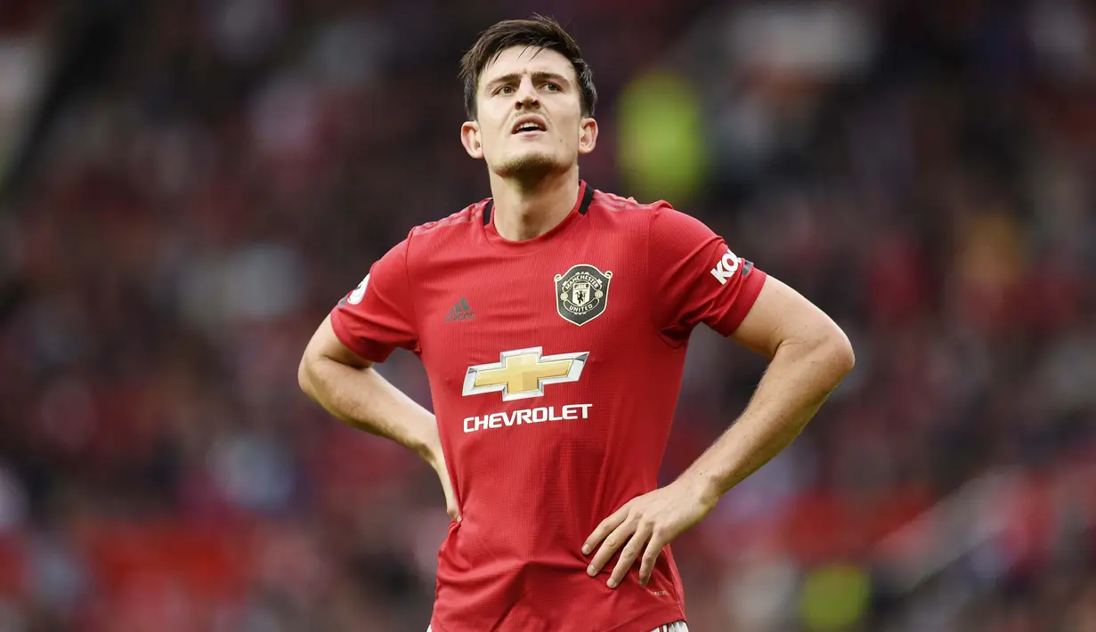 4. Harry Maguire (Bek Tengah) - Dari Leicester City ke Manchester United dengan harga 87 juta euro. (AFP/Oli Scarff)