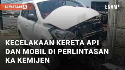 VIDEO: Kecelakaan Antara Kereta Api dan Mobil di Perlintasan KA Kemijen, Semarang