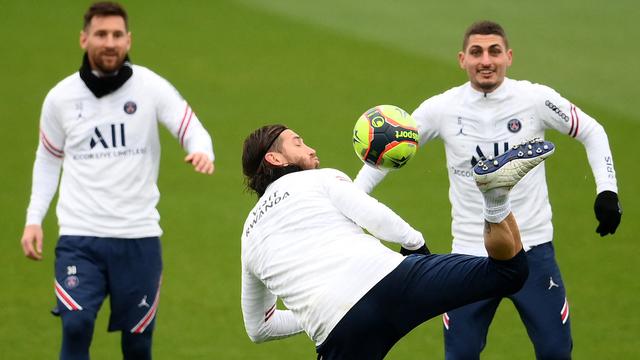 Foto: Dulu Musuh Bebuyutan, Kini Sergio Ramos Latihan Bareng Lionel Messi di PSG