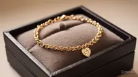 6 Gelang Emas Islami Rantai dengan Charm Mini Lengkap Harganya, Nyaman Digunakan Sehari-hari