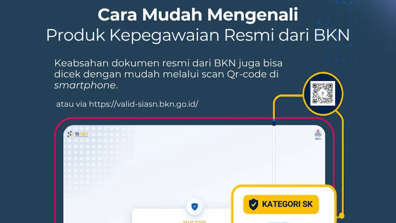 Tangkapan layar cara mengenali produk kepegawaian resmi dari BKN. Cara cek SK asli. Cara mengetahui SK asli.(Dok BKN)
