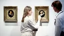 Potret oval setinggi 20 sentimeter (delapan inci), yang diyakini berasal dari tahun 1635, menggambarkan seorang tukang ledeng tua bernama Jan Willemsz van der Pluym dan istrinya Jaapgen Carels. (Kenzo TRIBOUILLARD / AFP)