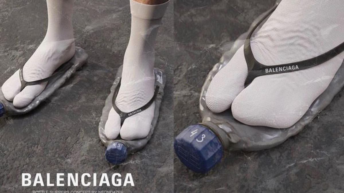 Seniman Desain Sandal Balenciaga dari Botol Plastik Bekas, Harganya Rp13,2 Juta