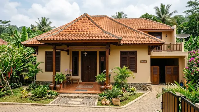 Kombinasi Cat Eksterior untuk Rumah dengan Genteng Terakota