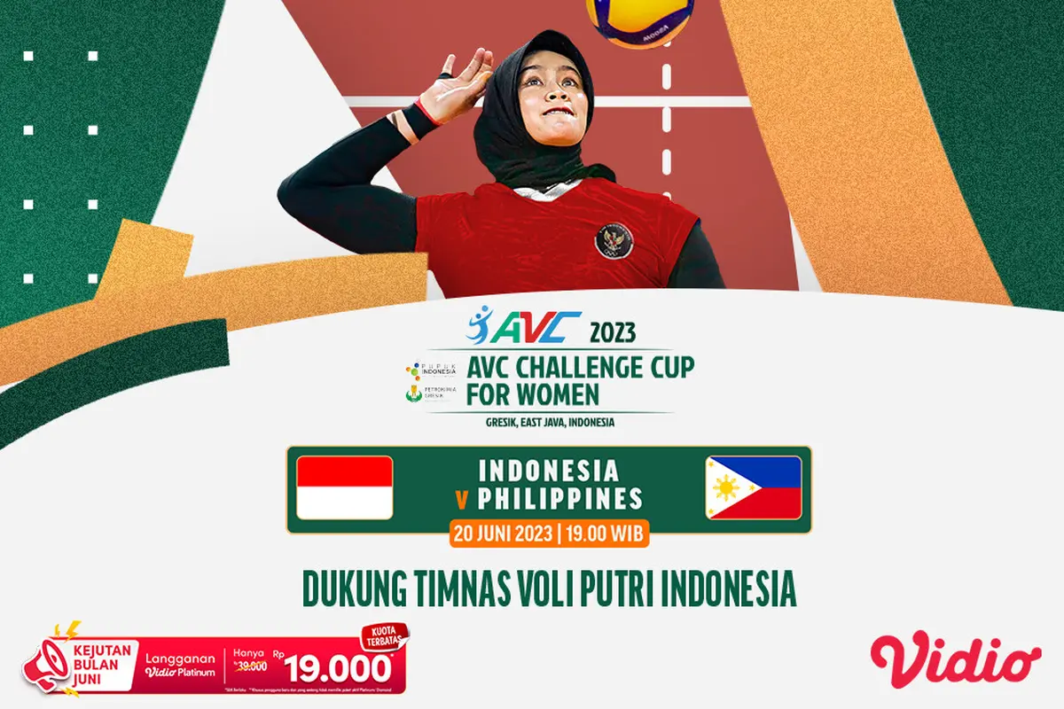 Jadwal AVC Challenge Cup 2023: Indonesia Vs Filipina di Vidio Malam Ini
